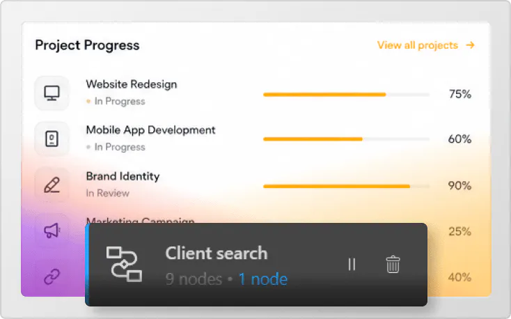Client portal solution client data management functionality image